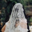 The Amalfi full lace veil with scalloped edge