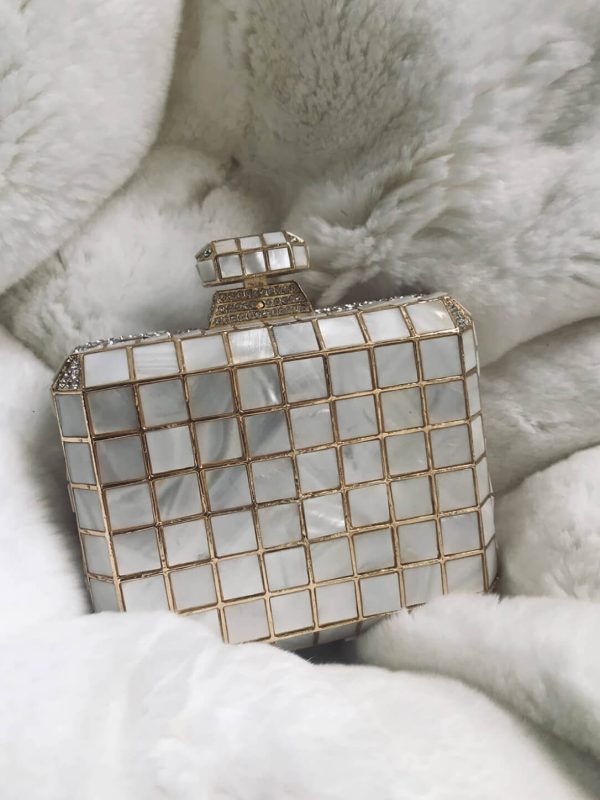 The Nacre Clutch, Bone & Ivory Bridal