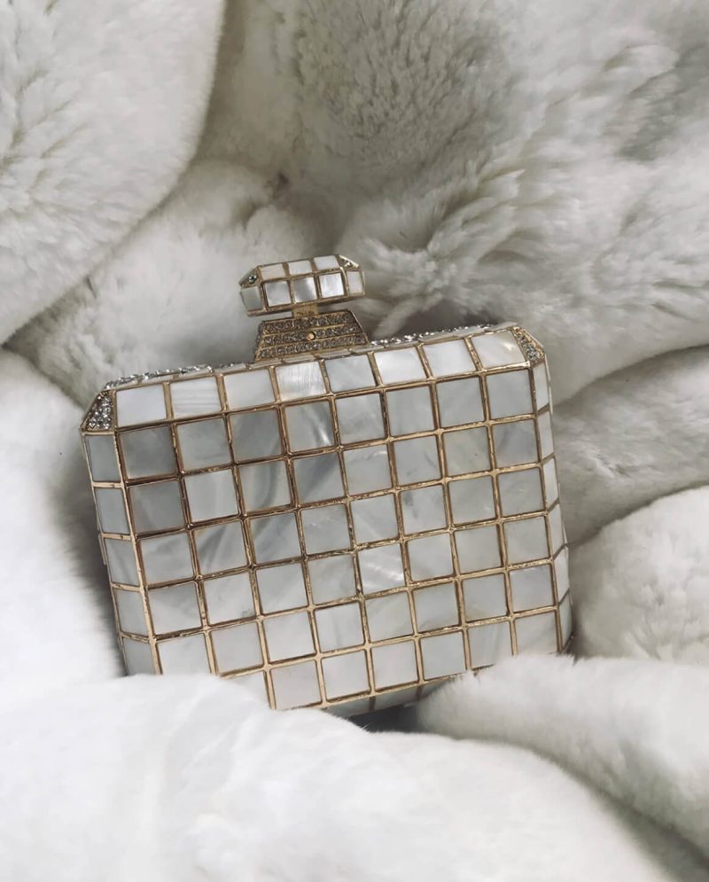 The Nacre Clutch, Bone & Ivory Bridal
